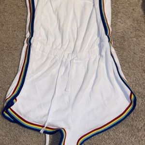 Bathing suit cover-up romper